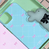 vintage ribbon case (blue)