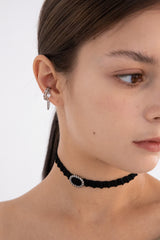 ドロップチェーンレイヤードイヤーカフ/Drop chain layered earcuff
