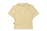 オープンカラーニットカーディガン/OPEN COLLAR KNIT CARDIGAN_LIGHT YELLOW
