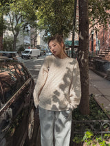 (UNISEX) リターンケーブルクラシックニット