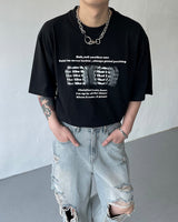 ブラーレタリングショートスリーブTシャツ / CH Blur Lettering Short-Sleeved T-Shirt (2 colors)
