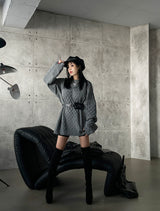 Cooking Twisted Doughnut Patterned Oversized Fit Knitwear