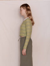 Cross Line Crop Knit (Green)