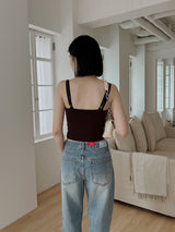 シルキードレープシャーリングスリーブレス / Silky Drape Shirring Sleeveless (2color)