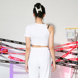 ビーコンアンバランスクロップTシャツ / TOP(8993) Beacon Unbalance Crop Tee