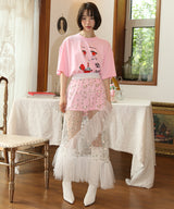 シースルーフラワースカート / see-through flower skirt (4506560757878)