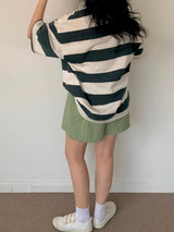 デートストライプオーバーフィットTシャツ