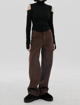 ショルダースプリットウォーマーポーラーTシャツ/Shoulder split warmer polar T-shirt (4color)