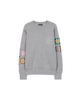 GRANNY SQUARE SWEATSHIRT GRAY MELANGE (6691432792182)