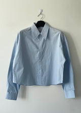 ミニマルビッグカラークロップドシャツ (Unisex)