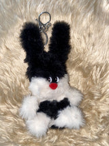 Black rabbit keyring