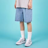 One Tuck Washing Denim Half Pants (2color)