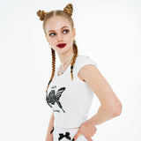 ローズバタフライTシャツ / Rose Butterfly T-shirt [White]
