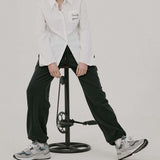 フリースロゴジョガーパンツ/FLEECE LOGO JOGGER PANTS, CHARCOAL