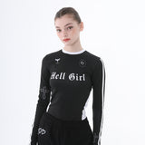 へルガールライントップ/0 5 hell girl line top - BLACK