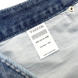 Wide Tapered Retro Denim Pants Blue