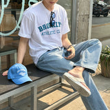 ダメージロングワイドデニム / Labo Damage Long Wide Denim (blue)