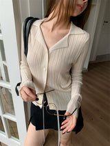 All-round knit cardigan