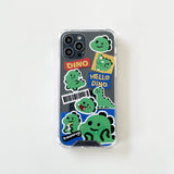 ディノステッカージェリーハードアイフォンケース/Dino sticker Jellyhard Case