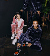 VELVET STONE CROP-HOODIE (pink) (6554802880630)