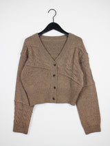 ブロック ニット カーディガン / Block knit cardigan (3color)
