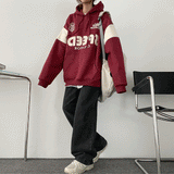 [Fleece] Feed Boxy Color Hoodie
