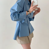 2タイプ オーバーフィットスナップボタンシャツ