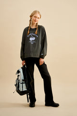 チェリーアーチロゴウーブンピストトップ／CHERRY ARCH LOGO WOVEN PISTE TOP [GRAY CHARCOAL]