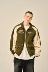 FLEECE PADDED JACKET - KHAKI