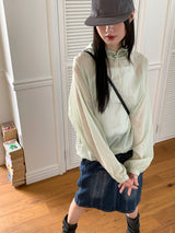 Toric nylon windbreaker string long sleeve hooded sweatshirt