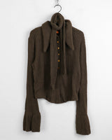 [Mupper set] Kaper Big Collar V-neck Knit Cardigan