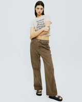 レンタルフォレストタイポクロップニット/RENTAL FOREST TYPO CROP KNIT-IVORY