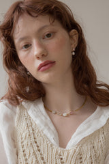 レトロムードビンテージサージカルチェーンネックレス/Retro mood vintage surgical chain necklace