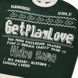 ドゥードゥルチェリーピクセルグラフィックニット／DOODLE CHERRY PIXEL GRAPHIC KNIT [DARK GREEN]