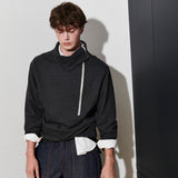 [UNISEX] SYDNEY COWL NECK SWEATSHIRT, DARK HEATHER GREY (6633242558582)