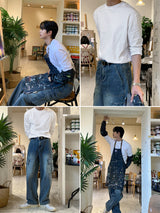 LMN オールデイプランニング コットン長袖Tシャツ（10色）