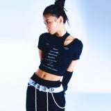カットアウトクロップTシャツ / 222 Cutout crop t