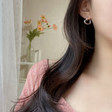 ワンタッチハートリングピアス / One Touch Heart Ring Earrings (2 Color)