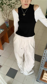 オレオ オープン ショルダー ニット トップ / Oreo open shoulder knit top