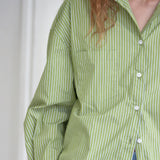 SILHOUETTE STRIPE SHIRT_GREEN