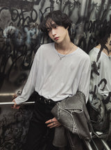 [MADE] Silket U-neck long-sleeve T (2 color)