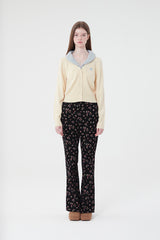 SMALL CHERRY ECO FUR CROP CADIGAN [CREAM]