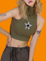 スカリーハイネックスリーブレス/skully highneck sleeveless
