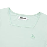 スモールチェリースクエアネッククロップTシャツ / SMALL CHERRY SQUARE NECK CROP T-SHIRT [MINT]
