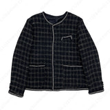 ディライトチェックラウンドジャケット/CR Delight Check Round Jacket (2 colors)