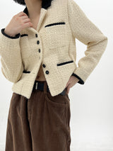 ウールツイードポイントジャケット / Wool Tweed Point Jacket (2color)