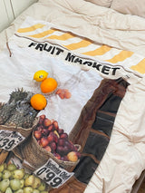 フルーツマーケット シフォン ファブリック ポスター / fruit market chiffon fabric poster