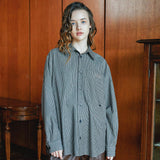 Stripe over fit shirts (6622863491190)