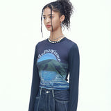 ムーンウォーマー グラフィック クロップ Tシャツ / MOON WARMER GRAPHIC CROP T