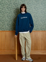 Nylon Raglan Crewneck_Indigo Blue